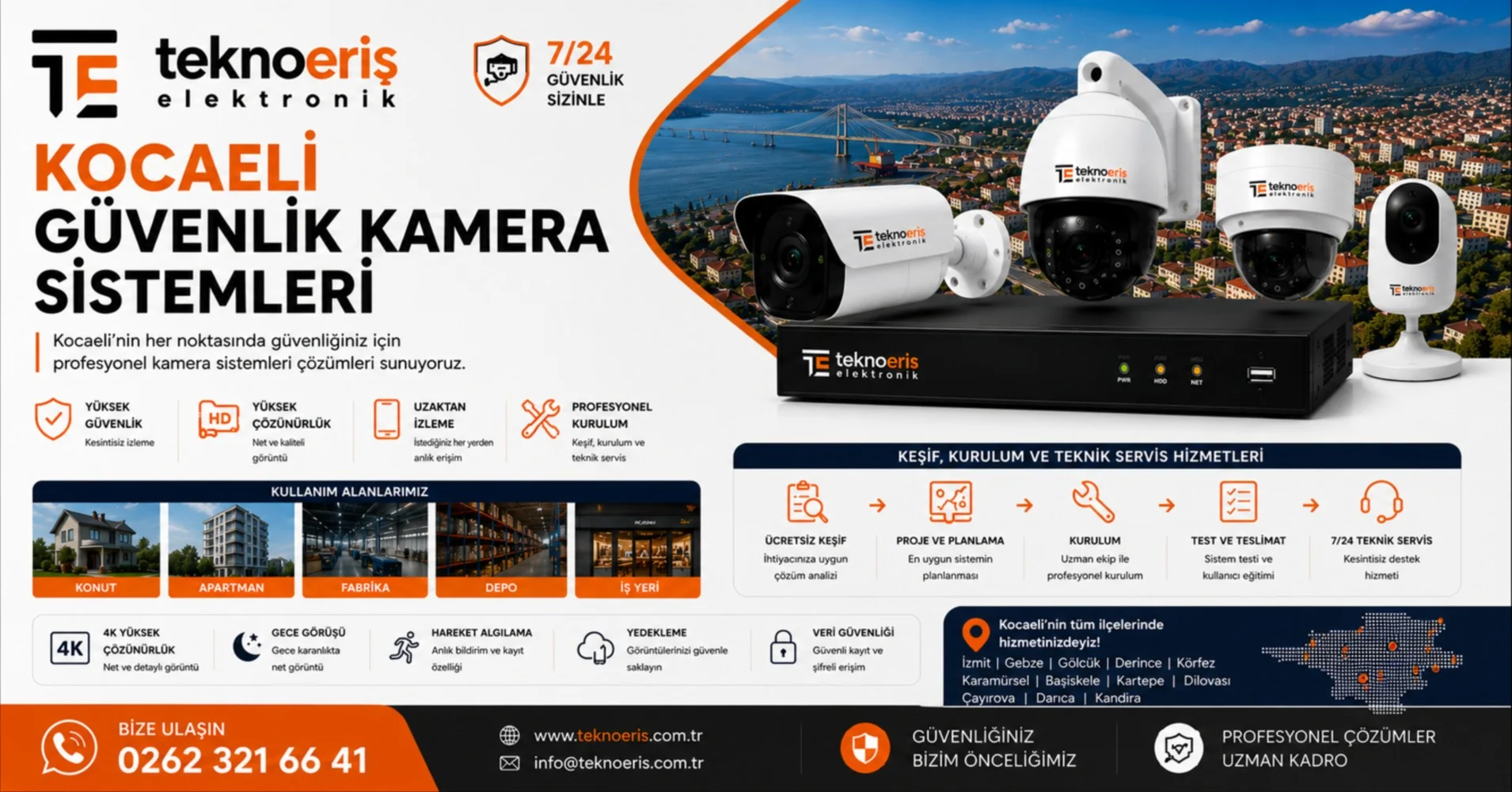 Kocaeli Güvenlik Kamera Sistemleri | Teknoeriş Elektronik