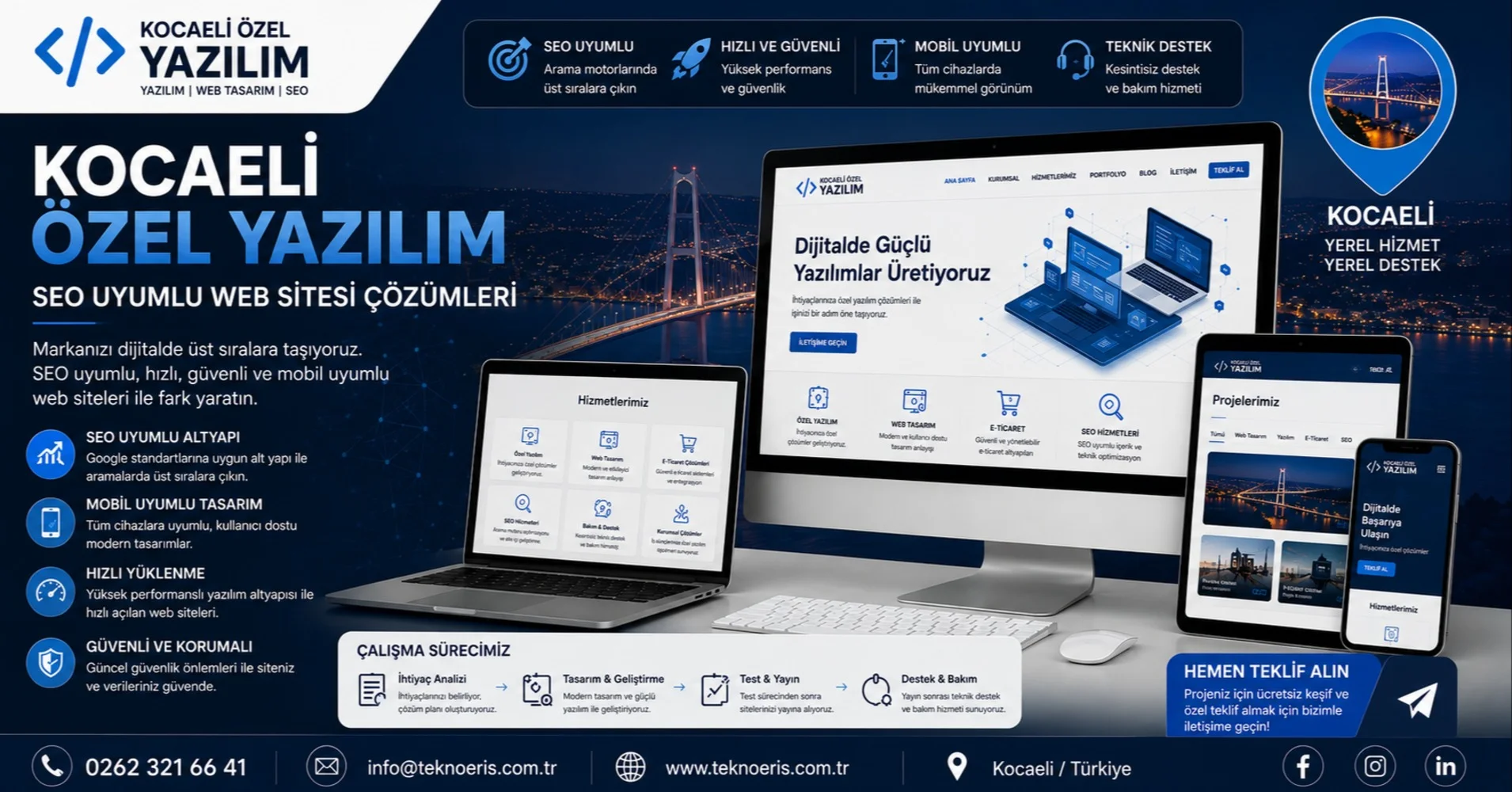 Kocaeli Özel Yazılım SEO Uyumlu Web Sitesi | Teknoeriş